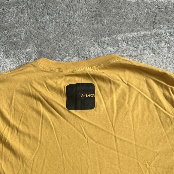 The Farm Goorin Bros Tee Shirt Mens XL G.O.A.T. Goat Yellow Cotton Short Sleeve - Picture 5 of 6